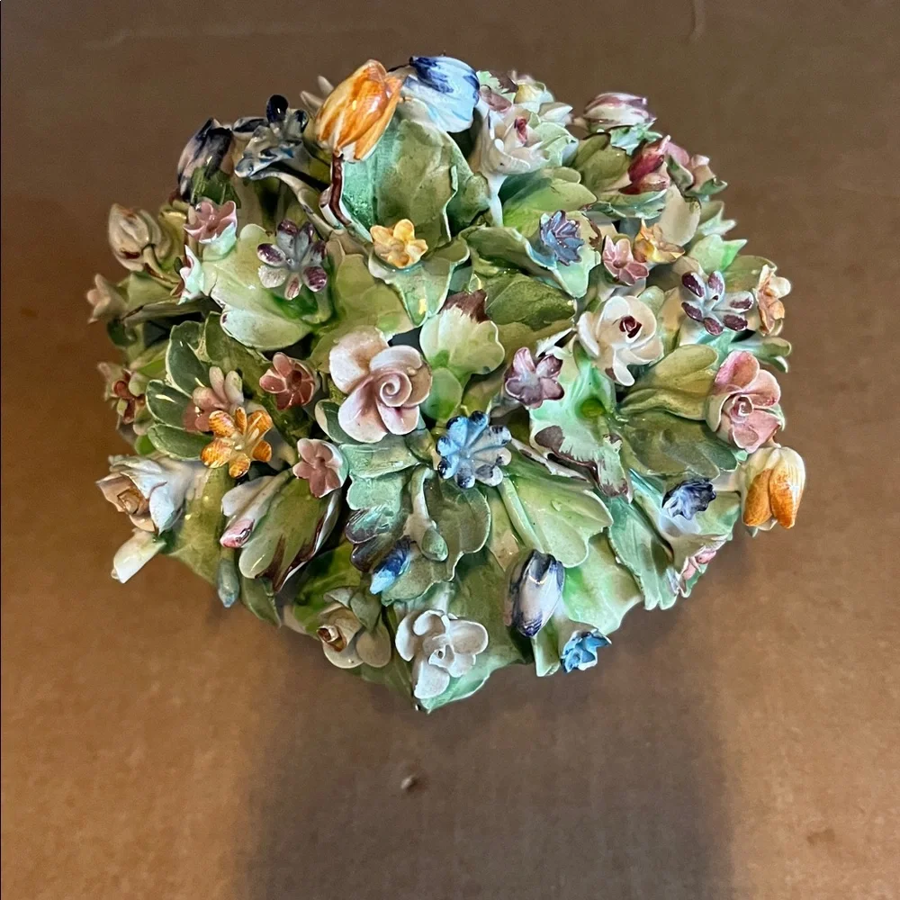 Floral Ceramic Home Accent Bone China VG not perfect Circa 1950